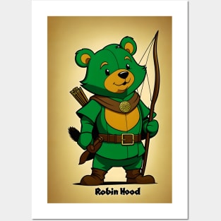 Adventurous Archer: Robin Hood Bear Posters and Art